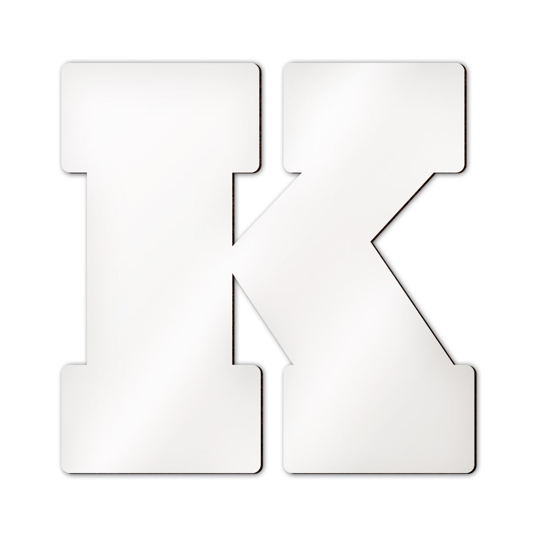 Personalisierter Buchstabe K mit eigenem Foto, Name und individuellem Wunschdesign