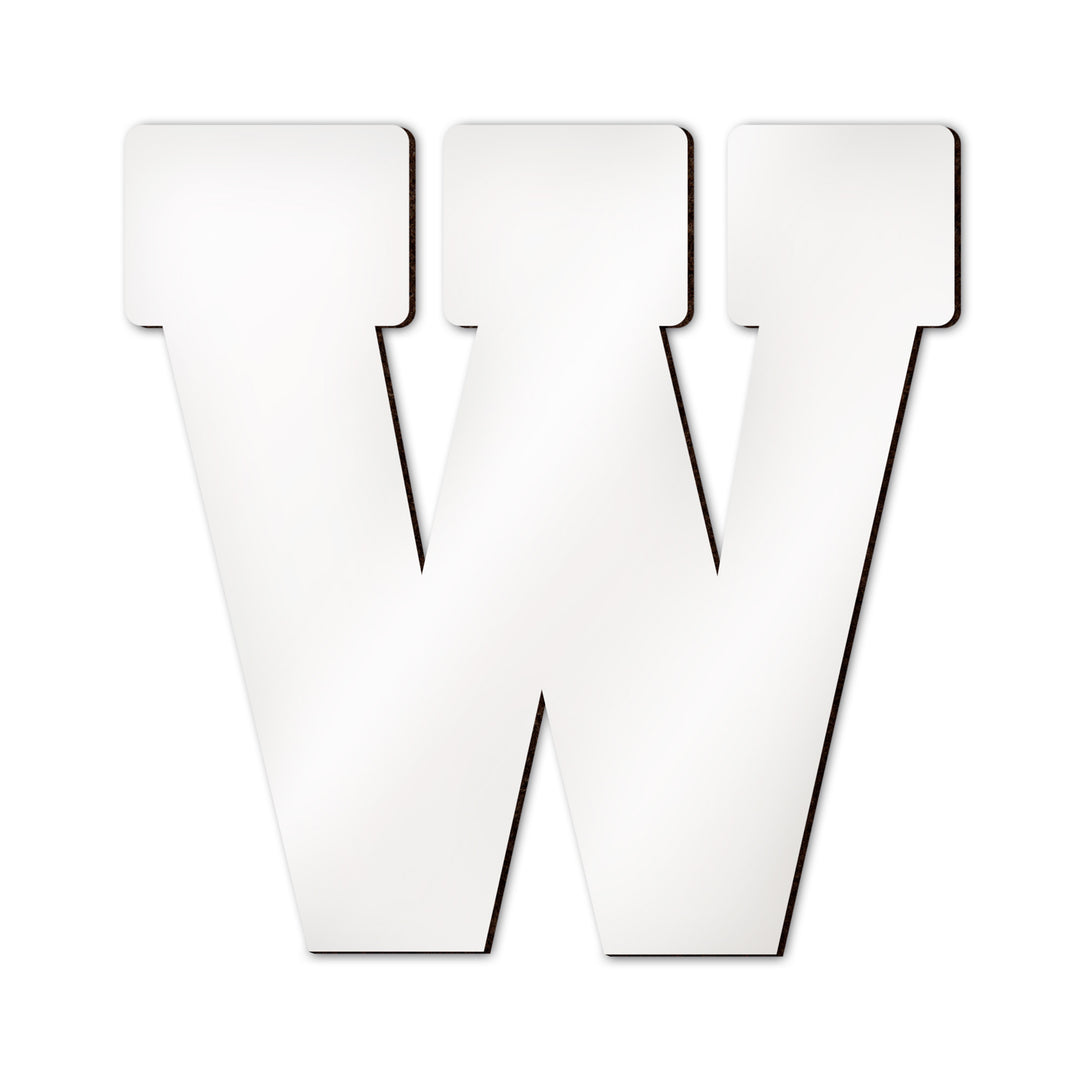 Personalisierter Buchstabe W mit eigenem Foto, Name und individuellem Wunschdesign