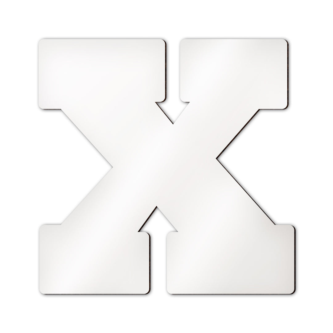 Personalisierter Buchstabe X mit eigenem Foto, Name und individuellem Wunschdesign