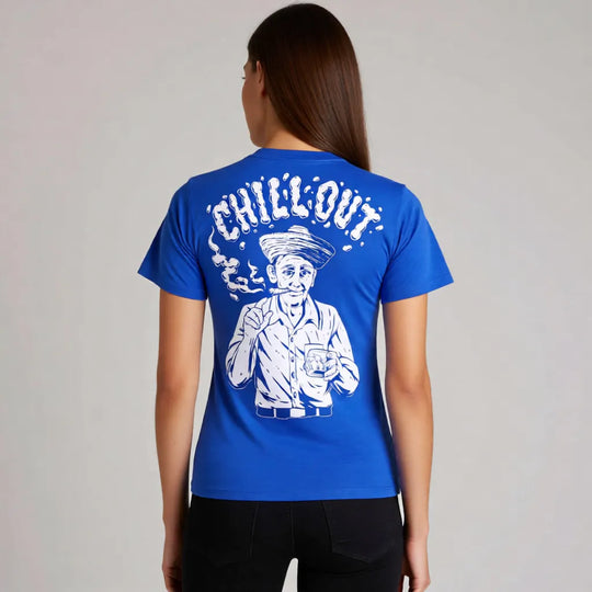 damen-tshirt-kuba-stil-siebdruck-royal-blau-rueckseite