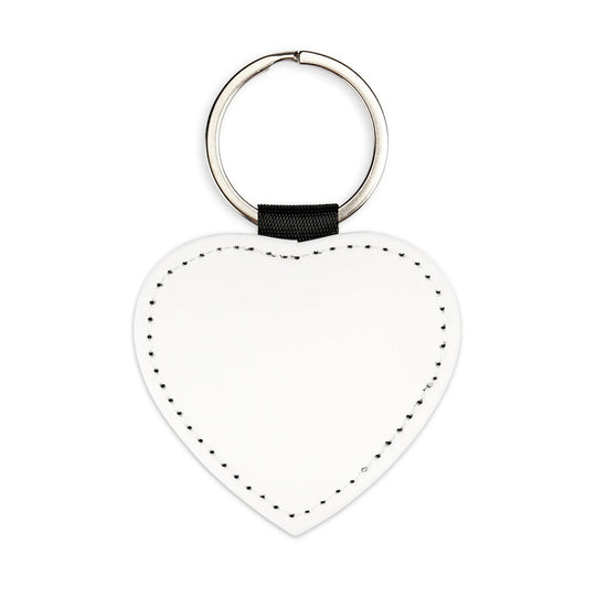 Herz Schlüsselanhänger aus Kunstleder blanko Vorderseite