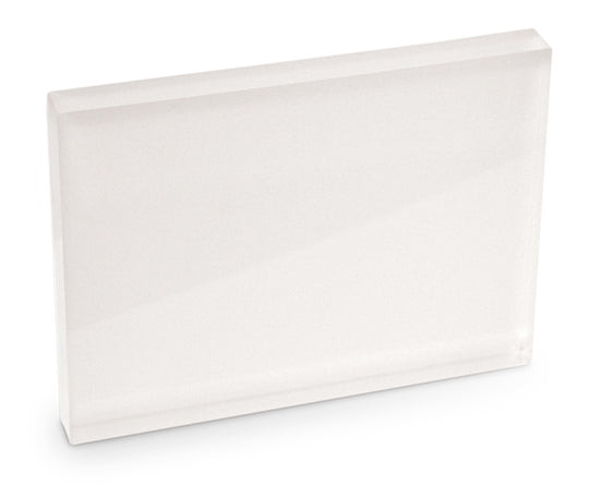 Blanko Fotoaufsteller aus Acrylglas in rechteckiger Form zur individuellen Gestaltung