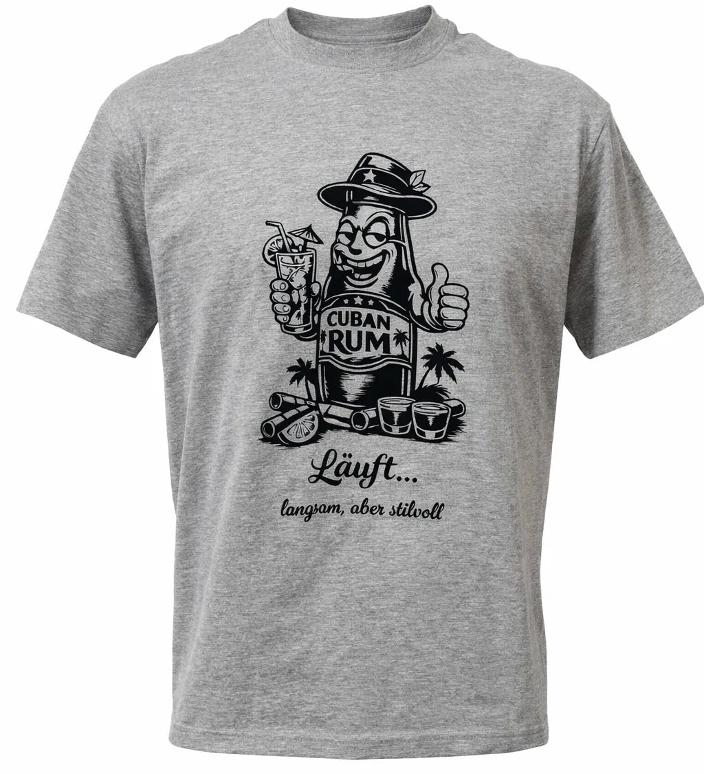 Oxford Grey Vintage Oversize T-Shirt mit HAVANA NIGHTS Motiv im Siebdruck