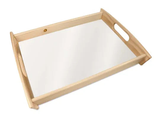 Holztablett in Natur mit bedruckbarer Fläche, Größe 350 x 250 mm, personalisierbar