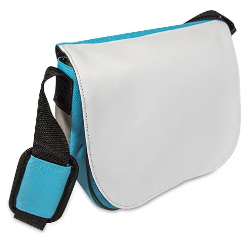 Personalisierbare Kindergarten-Tasche Julia mit weißer bedruckbarer Klappe in Hellblau