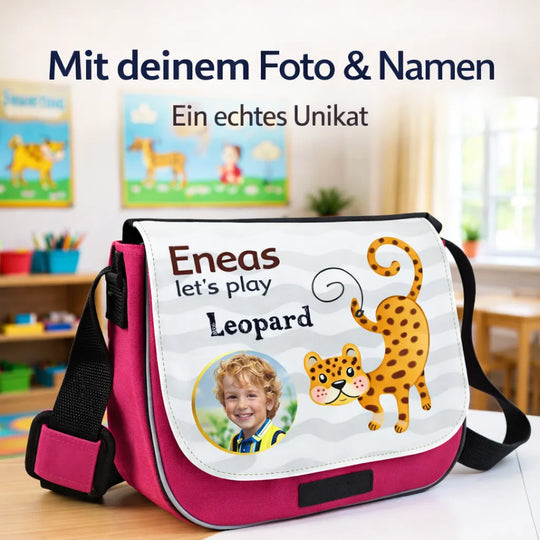 Kindertasche mit eigenem Namen und Foto individuell personalisiert