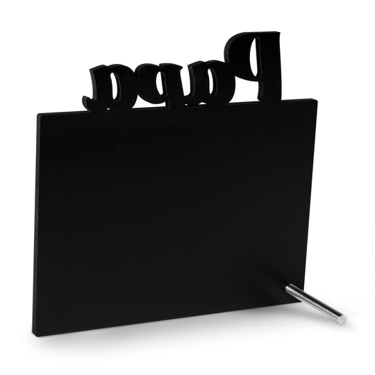 Rückseite eines MDF Fotoaufstellers mit Standfuß – stabiles Material und hochwertige Verarbeitung