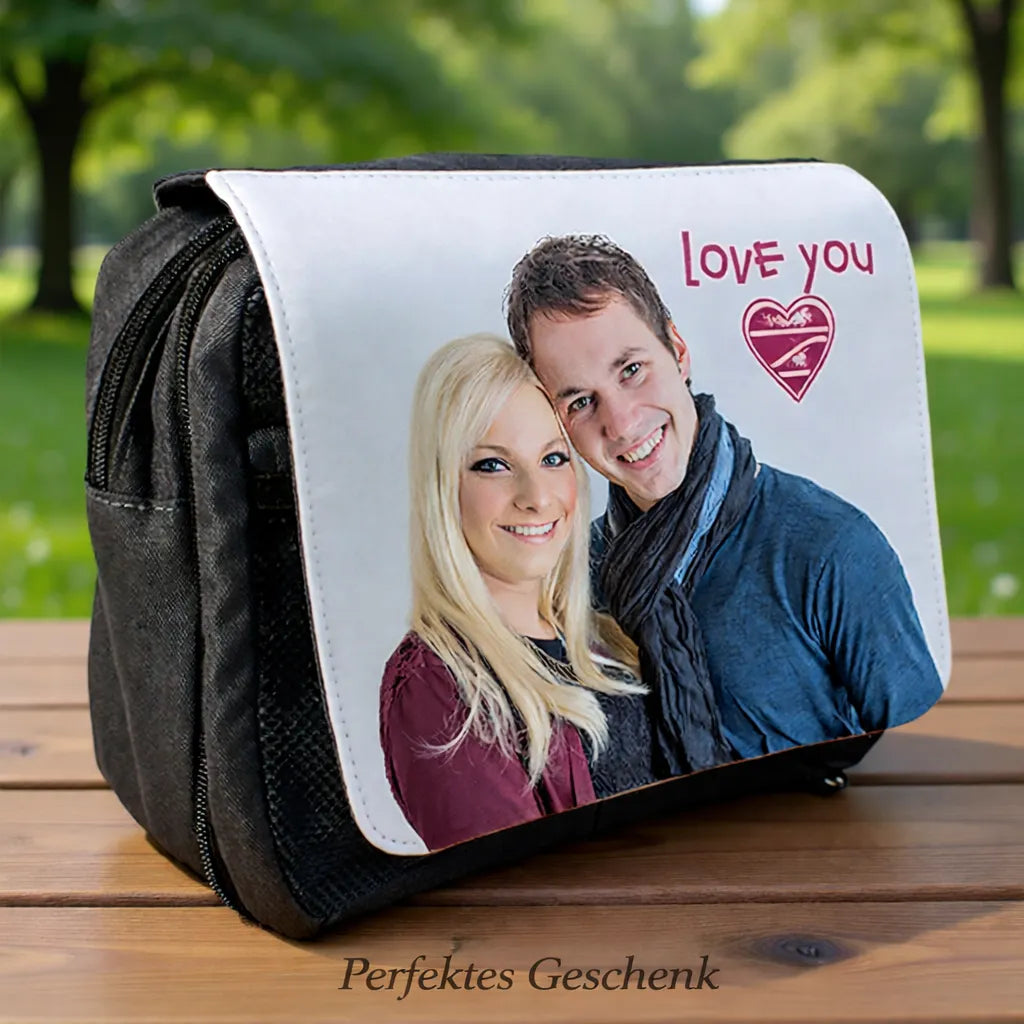 Personalisierte Kulturtasche mit eigenem Foto als individuelles Geschenk