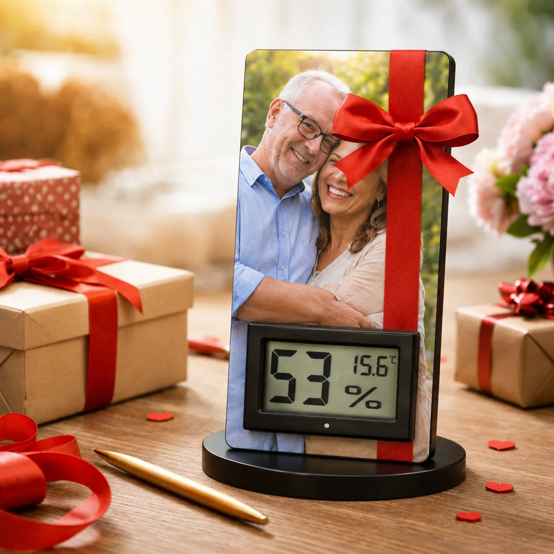 Personalisiertes Foto-Thermometer als Geschenk mit eigenem Wunschmotiv