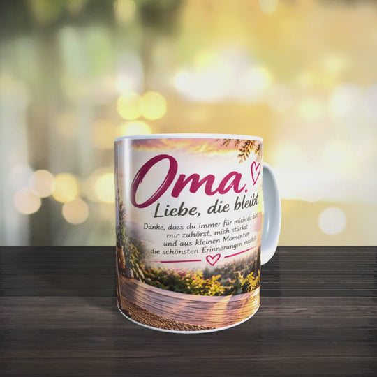 Video der Oma-Tasse „Liebe, die bleibt“ aus verschiedenen Perspektiven