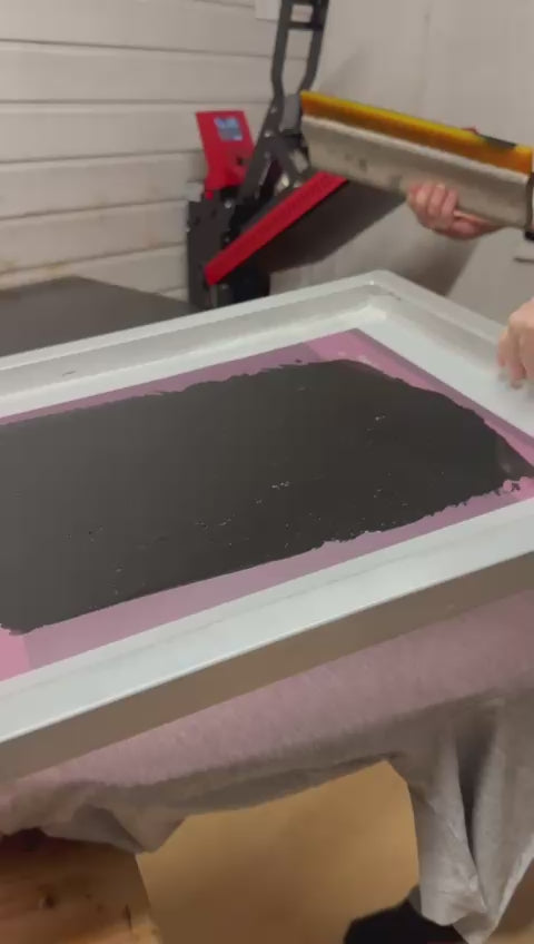 Siebdruck mit Rakel für „Kubanischer Rum“ Oversize T-Shirt