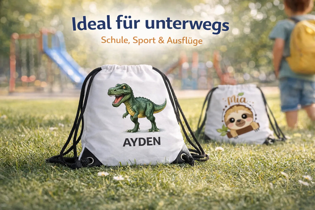 Personalisierter Sportbeutel für Schule, Sport und Ausflüge
