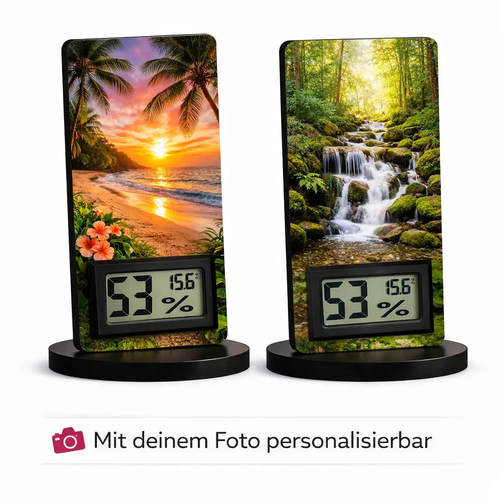 Personalisiertes Thermometer und Hygrometer mit eigenem Foto